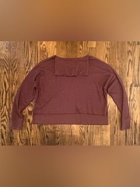 American Eagle Outfitters Plum Thermal Long Sleeve Top